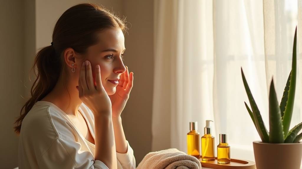 Rituel de beauté conscient avec accessoires durables et produits naturels