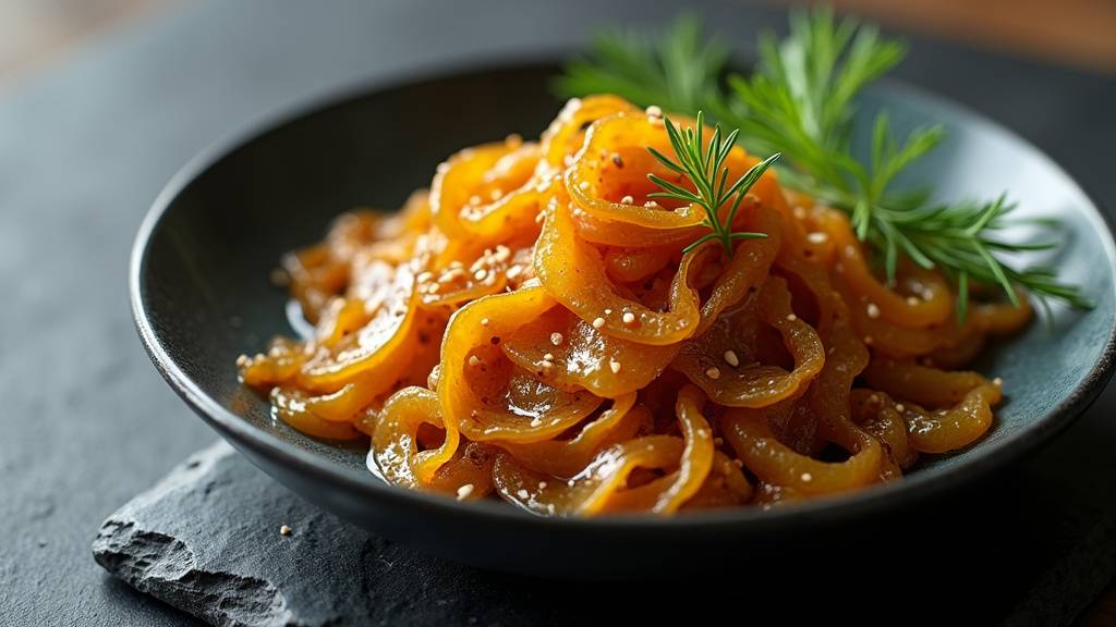 Rochers côtiers avec des algues brunes sur la côte bretonne