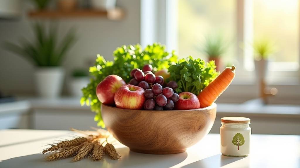 Famille mangeant ensemble des aliments bio variés à table