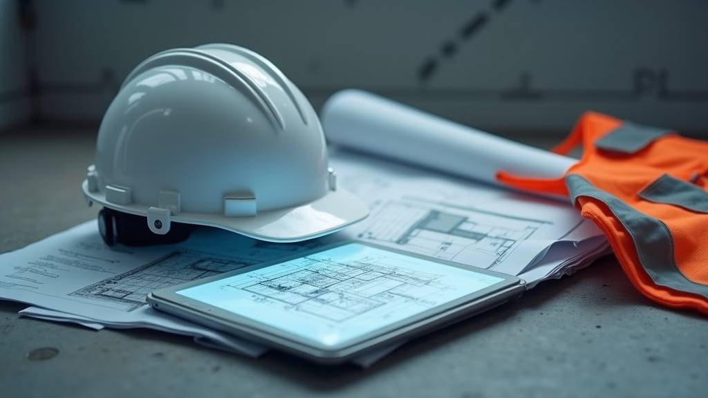 Chantier de construction moderne avec des grues et des ouvriers en 2026