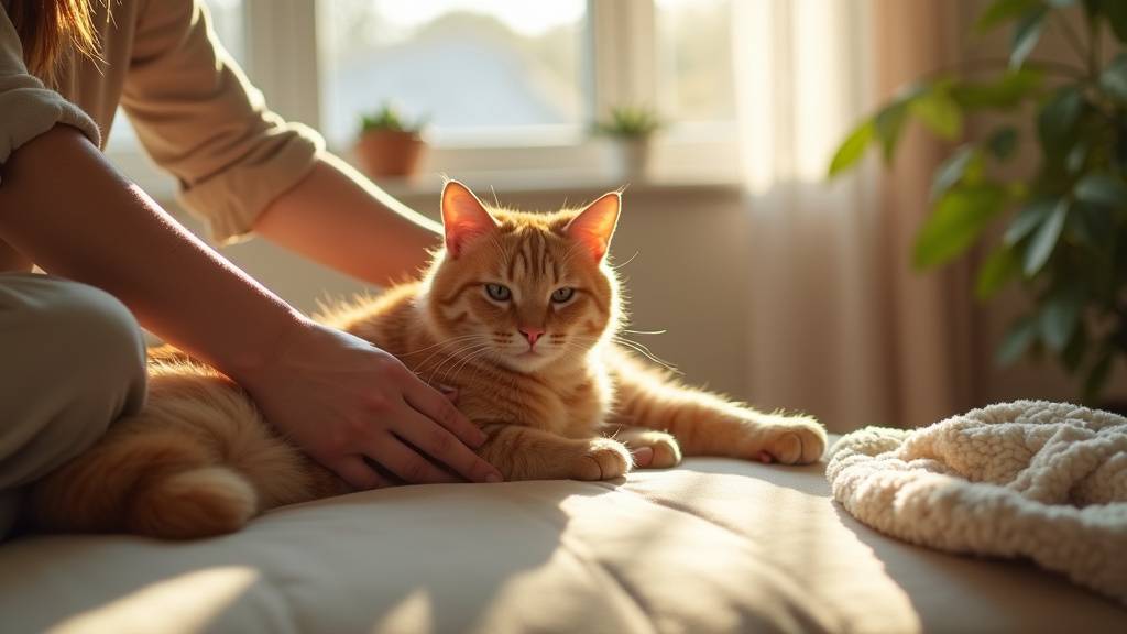 Illustration représentant un foyer avec différents animaux de compagnie heureux
