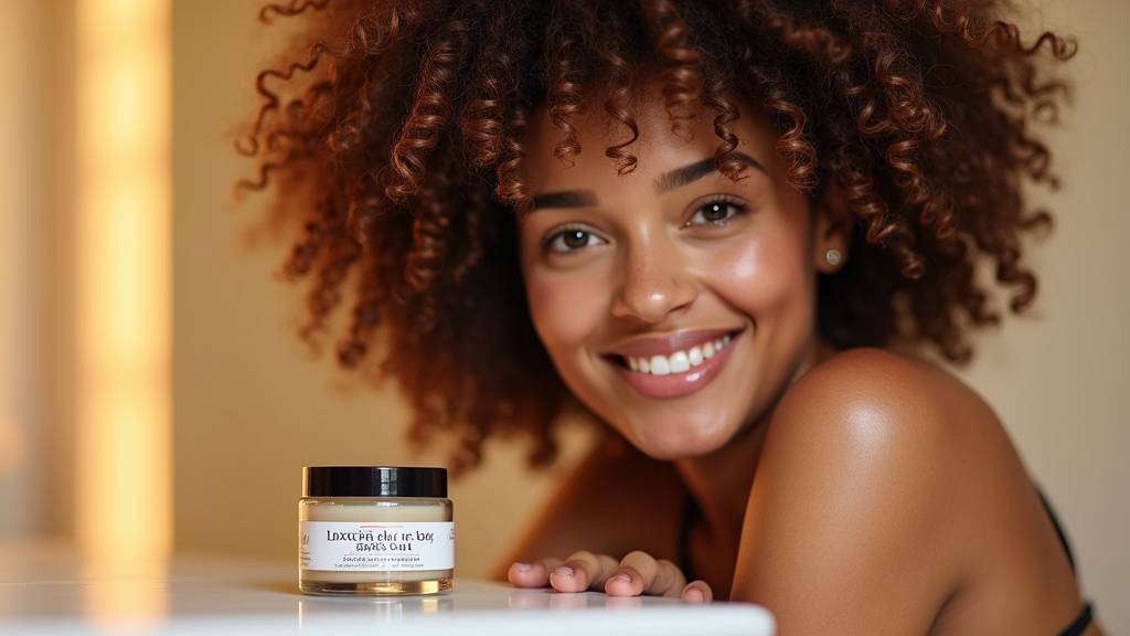 Texture de la gelée Boost Curl appliquée sur des cheveux bouclés avec un pinceau en bois