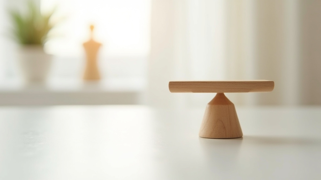 Balance numérique avec des indicateurs de santé sur un fond clair