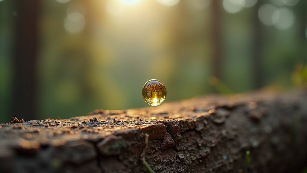 Huile essentielle de cèdre de l'Atlas dans un flacon en verre sur fond boisé