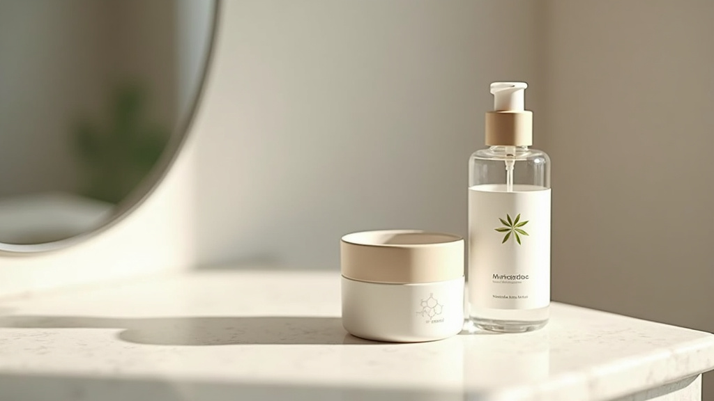 Deux rayons de cosmétiques, l'un naturel l'autre conventionnel