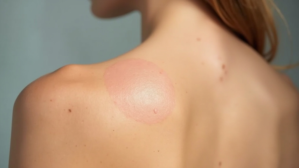 Grain de beauté sur la peau avec un aspect légèrement surélevé