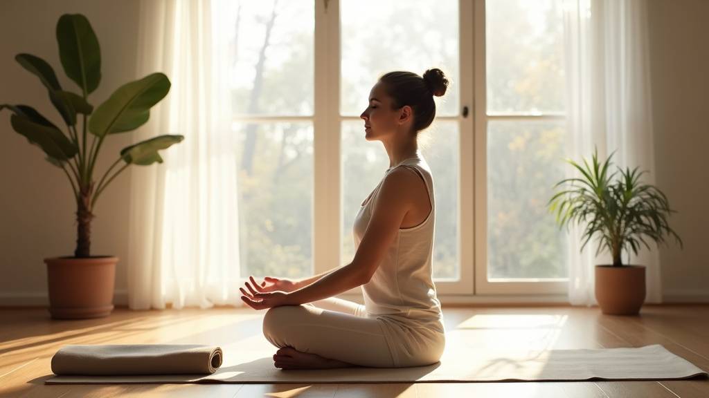 Femme pratiquant le Hatha Yoga en extérieur, montrant les postures et la respiration