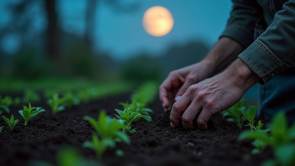 Diagramme expliquant les cycles lunaires et leur influence sur les plantes