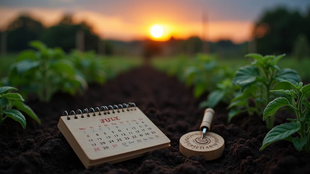 Calendrier lunaire illustré pour juillet 2026