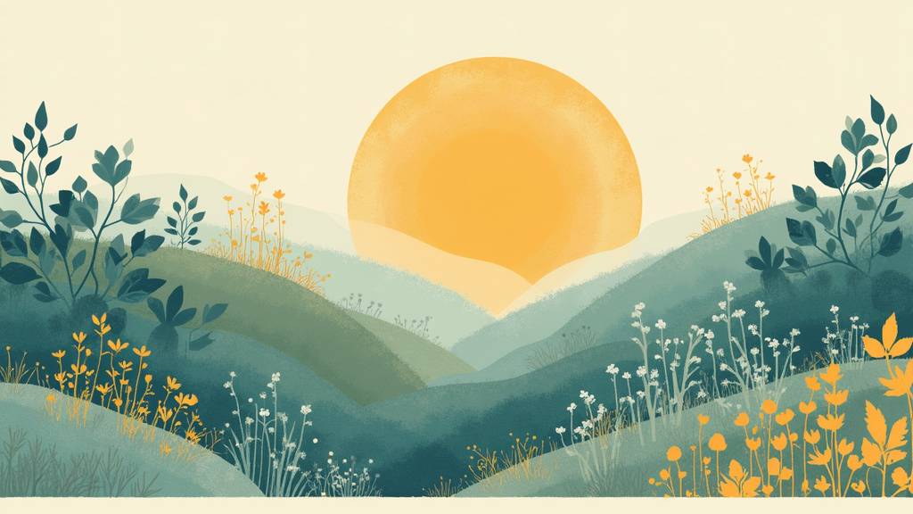 Routine matinale holistique avec bols, plante et objets de bien-être