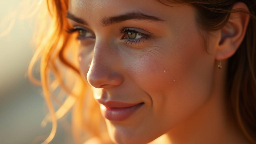 Visage rayonnant après une routine d'exfoliation régulière