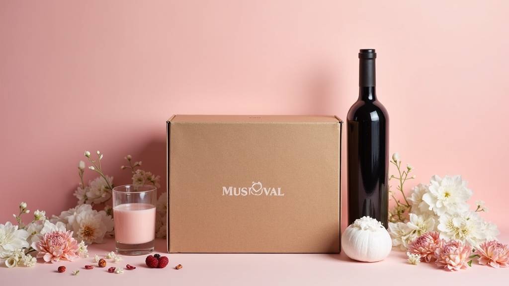 Sélection de produits de beauté naturels dans une box élégante