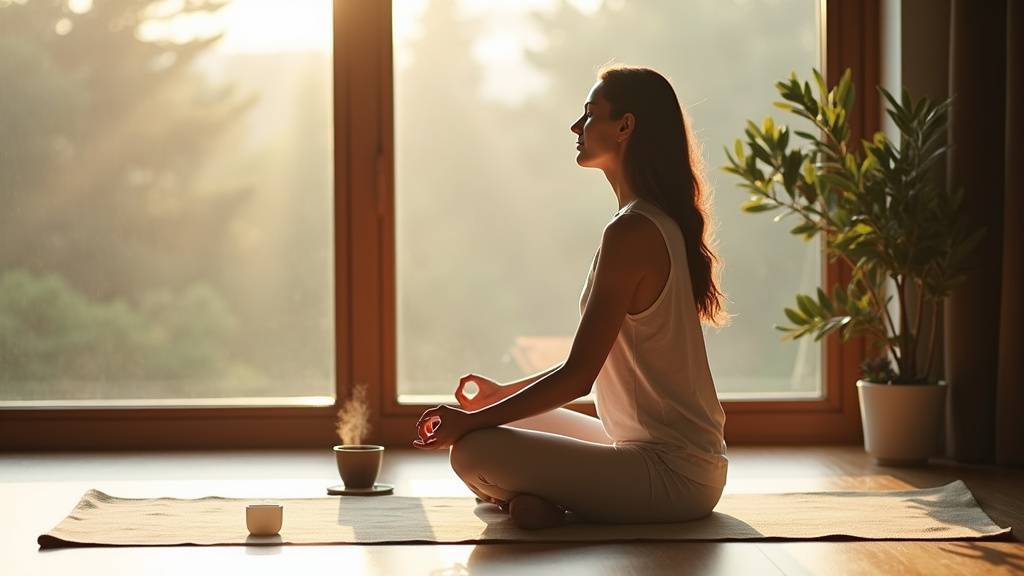 Rituel de bien-être avec tisane d'herbes et journal introspectif