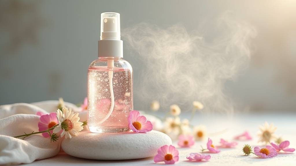 Routine beauté avec utilisation d'eaux florales à différents moments de la journée
