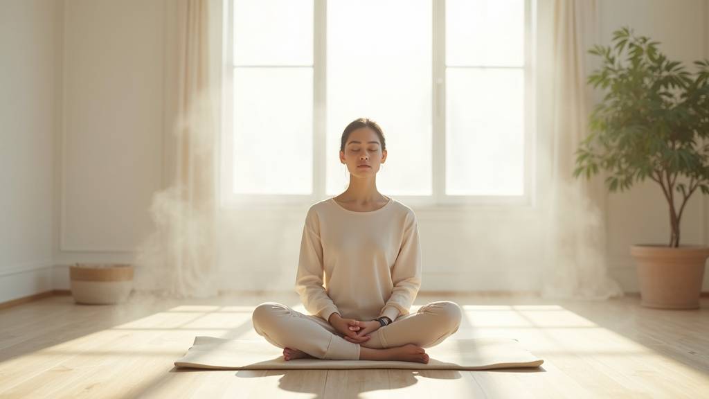 Illustration d'un équilibre entre corps et esprit représenté par une balance