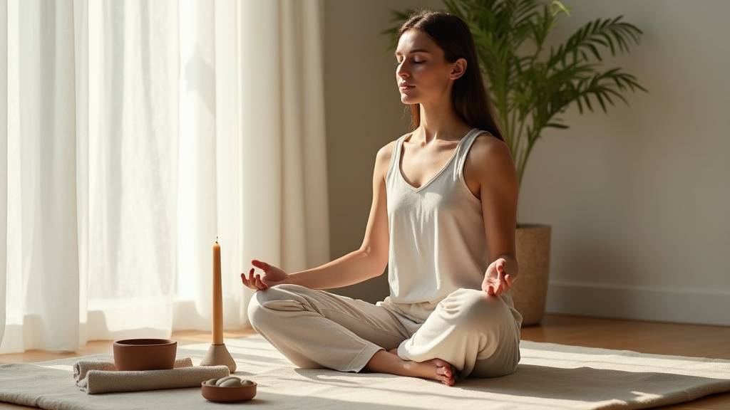 Moment de detente avec tisane, journal et plantes vertes en ambiance slow living