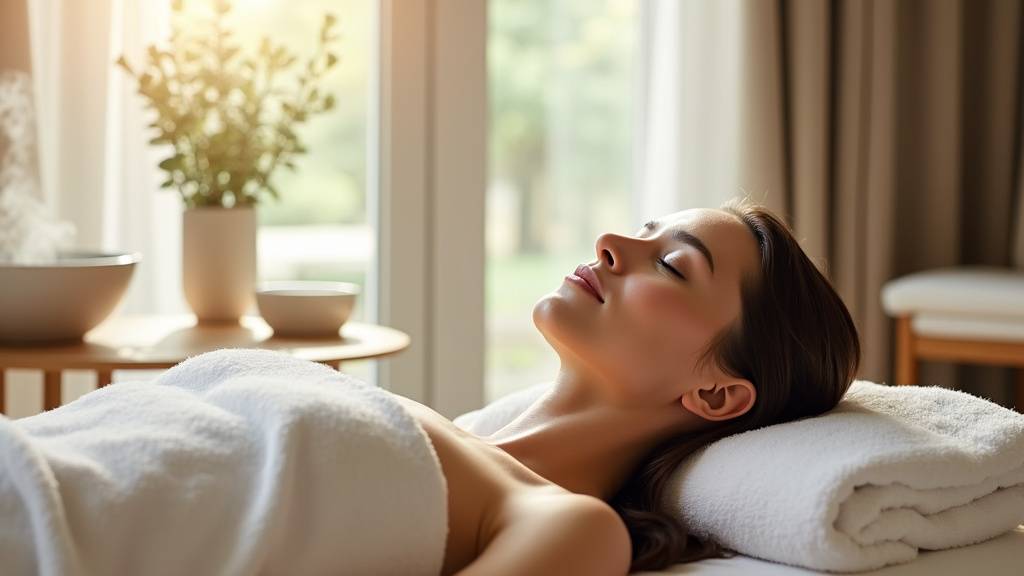 Masque visage Yves Rocher dans une cabine de soin