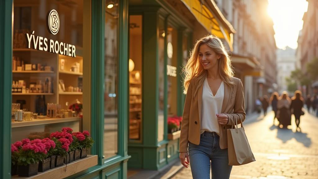 Interface de recherche de magasin Yves Rocher sur smartphone